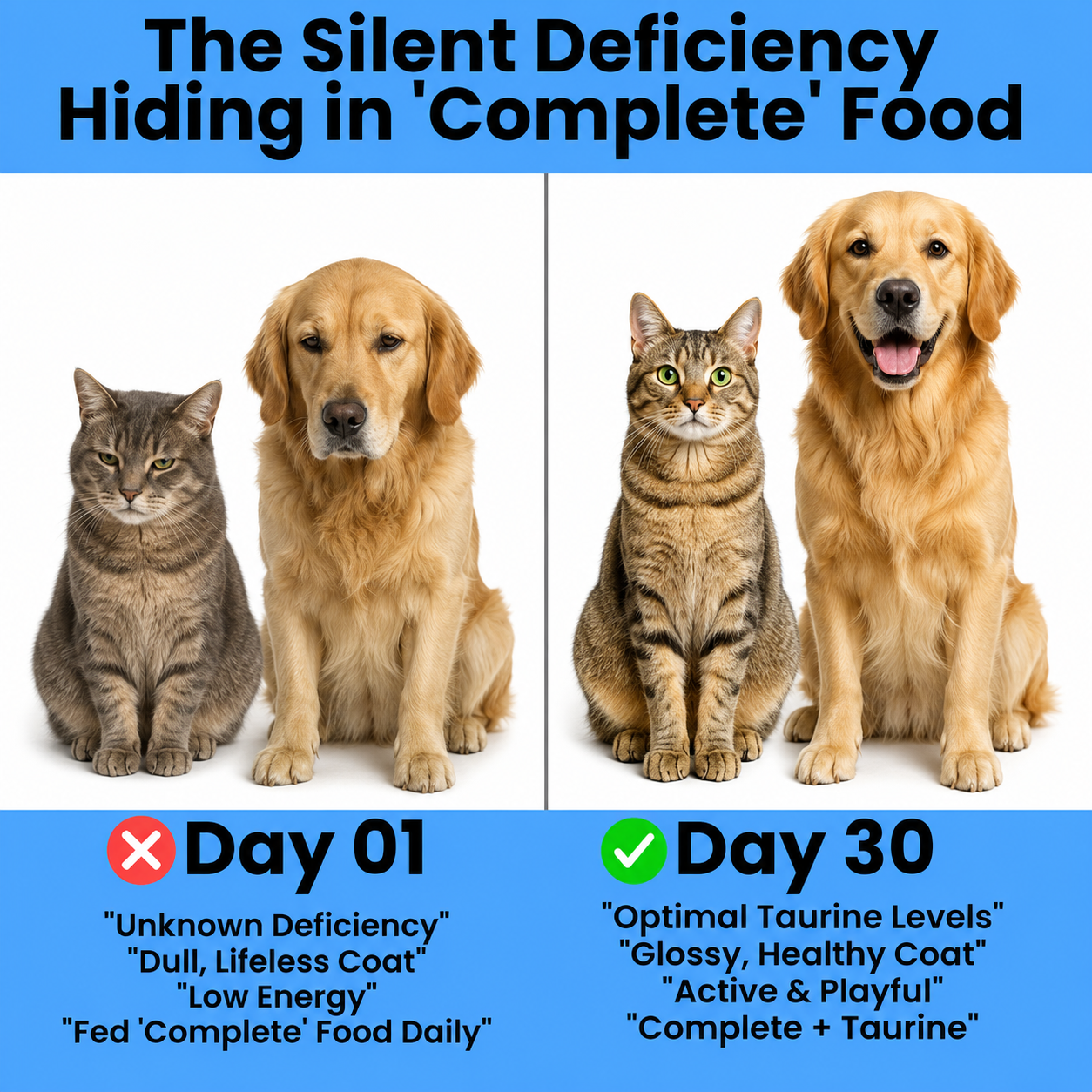 Stop the Silent Deficiency Before You See the Signs with PetBiome™ Taurine Supplement